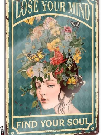 Аксессуары для бара на открытом воздухе, декор, жестяная табличка «Потеряй рассудок, найди свою душу», постер Hozier, ретро-декор для комнаты, милый домашний декор, подарки для садоводов для женщин, металлические пивные таблички