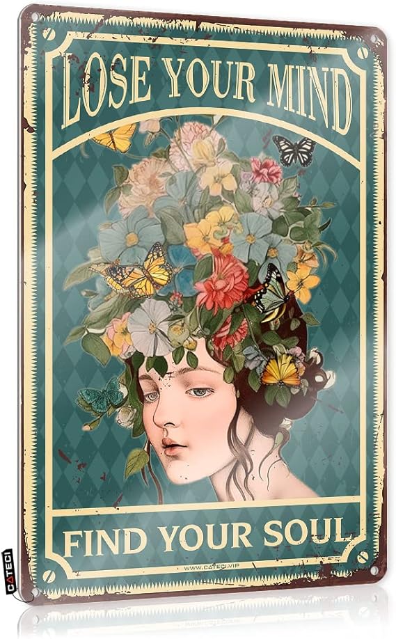 Аксессуары для бара на открытом воздухе, декор, жестяная табличка «Потеряй рассудок, найди свою душу», постер Hozier, ретро-декор для комнаты, милый домашний декор, подарки для садоводов для женщин, металлические пивные таблички