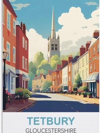 EPXZNM Винтажная металлическая жестяная вывеска, постер Тетбери, Глостершир, забавные пивные вывески, металлическая настенная вывеска, ретро, ​​для мужской комнаты, дома, винтажный декор, 30 x 30 см