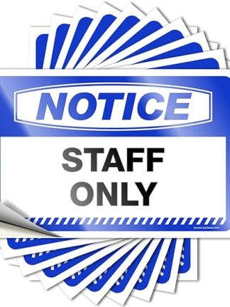 Наклейки-розыгрыши, объявление «Только для персонала», 10 штук, забавные наклейки на машину, пивные таблички для мужской комнаты (12 x 18 см)