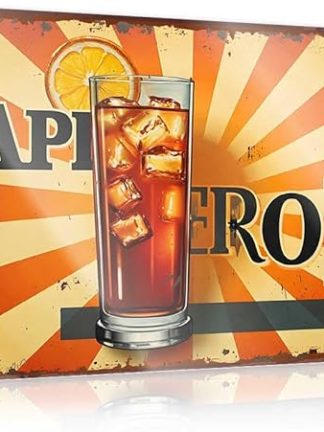 Металлическая вывеска FZFN с изображением пива, в винтажном стиле, Campari Spritz: рецепт освежающего итальянского коктейля, жестяная вывеска для спальни, двери, забавные таблички для комнат (30 x 40 см)