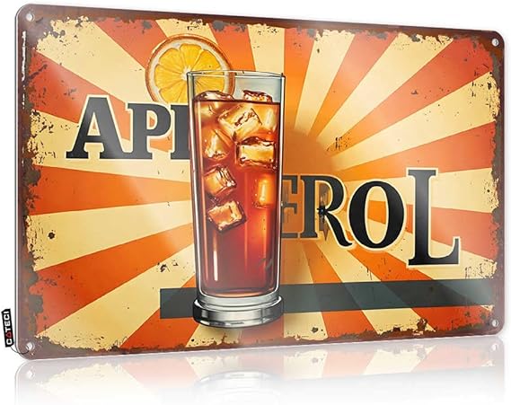 Металлическая вывеска FZFN с изображением пива, в винтажном стиле, Campari Spritz: рецепт освежающего итальянского коктейля, жестяная вывеска для спальни, двери, забавные таблички для комнат (30 x 40 см)