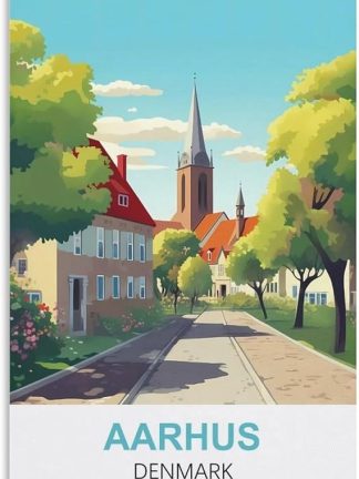 EPXZNM Винтажная металлическая жестяная табличка «Постеры Орхуса, Дания», забавные пивные вывески, металлическая настенная вывеска, ретро для мужской комнаты, дома, винтажный декор, 30 x 40 см