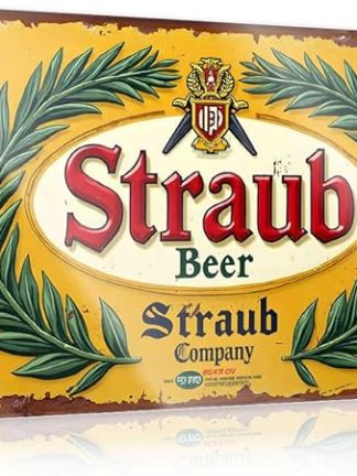 FZFN Ретро жестяные вывески, винтажная пивная вывеска с эмблемой лаврового венка, украшение для дома, для мужчин, забавная винтажная металлическая вывеска (30 x 40 см)