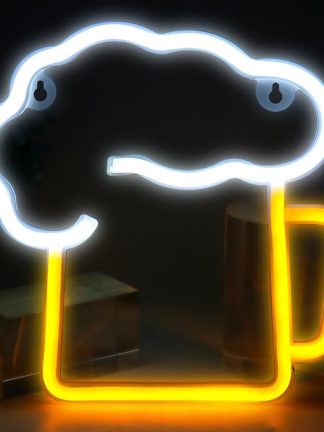Светодиодная неоновая вывеска «Пиво», светодиодная неоновая вывеска с питанием от батареек или USB, персонализированная неоновая вывеска «Пиво» для баров, клубов, ночных клубов, ресторанов, фестивалей, вечеринок.