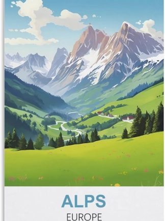 EPXZNM Винтажная металлическая жестяная табличка, постер «Альпы-Европа», забавные пивные таблички, металлическая настенная табличка, ретро, ​​для мужской комнаты, дома, винтажный декор, 20 x 30 см