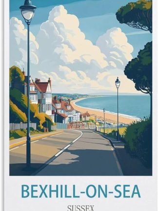 EPXZNM Винтажная металлическая жестяная вывеска «Бексхилл-он-Си, Сассекс», туристический постер, забавные пивные вывески, металлическая настенная вывеска, ретро, ​​для мужской комнаты, дома, винтажный декор, 20 x 30 см