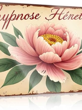 Металлическая вывеска для бара FZFN, декоративная, винтажная, розовый пион с французским текстом, жестяная вывеска, забавная вывеска для пива, бар, мужская комната, украшение (30 x 40 см)