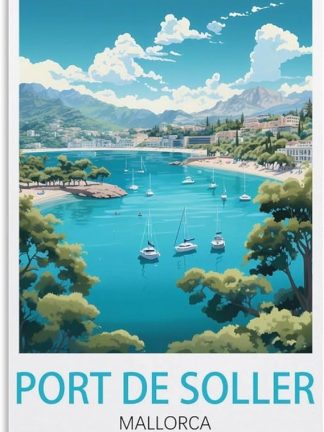 EPXZNM Винтажная металлическая жестяная вывеска Port De Soller Mallorcars, постер, забавные пивные вывески, металлическая настенная вывеска, ретро, ​​для мужской комнаты, дома, винтажный декор, 30 x 30 см