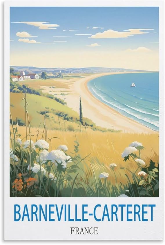 EPXZNM Винтажная металлическая жестяная табличка, Барневиль Картерет, Франция, туристический постер, забавные пивные таблички, металлическая настенная табличка, ретро, для мужской комнаты, дома, винтажный декор, 30 x 30 см