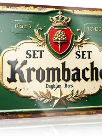 Металлические пивные таблички FZFN, винтажный набор Кромбахе: королевский напиток пчел Даглана, жестяная табличка для спальни, двери, забавные таблички для комнат (30 x 40 см)