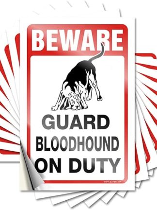 Забавные наклейки на машину Осторожно! Охранник-ищейка на дежурстве, забавные наклейки на машину, пивные таблички для мужской комнаты, 12 x 18 см, 10 штук