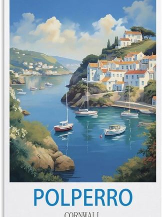 Винтажная металлическая жестяная табличка EPXZNM, туристический постер Полперро, Корнуолл, забавные пивные таблички, металлическая настенная табличка, ретро для мужской комнаты, дома, винтажный декор, 20 x 30 см