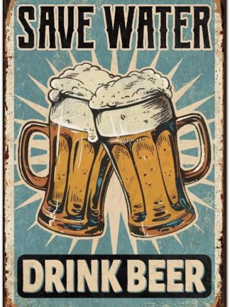 Жестяная вывеска для пива SUPERDANT, барные жестяные вывески в стиле ретро, ​​«Экономьте воду, пейте пиво», винтажная декоративная вывеска, забавные металлические вывески для пива для пабов, детских комнат, мужских берлог, украшения стен.
