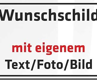 INDIGOS UG - Создайте свои собственные вывески - Персонализированные вывески с желаемым текстом - Алюминиевые композитные пластины, 8 размеров - Персонализация с фотографией и текстом - Логотип - для гаража, отеля, парковки, школы, навеса для автомобиля, компании