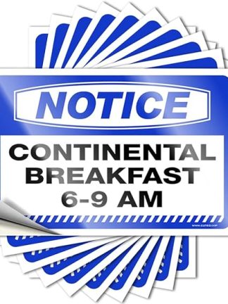 Наклейка-розыгрыш «Континентальный завтрак 6-9 на 10 штук», забавные наклейки на машину, пивные знаки для мужской комнаты (12 x 18 см)
