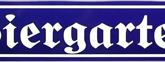 Ретро жестяная вывеска – Пивной сад – Забавная надпись, отличная идея подарка на день рождения или Рождество в качестве украшения, 46 x 10 см, винтажный дизайн, металлическая уличная вывеска STR07