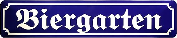 Ретро жестяная вывеска – Пивной сад – Забавная надпись, отличная идея подарка на день рождения или Рождество в качестве украшения, 46 x 10 см, винтажный дизайн, металлическая уличная вывеска STR07