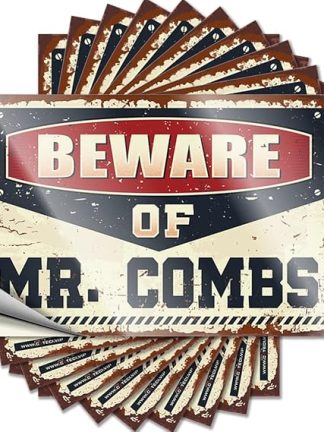 Забавные наклейки на машину Осторожно, мистер Комбс!, забавные наклейки на машину, пивные таблички для мужской комнаты, 12 x 18 см, 10 штук.