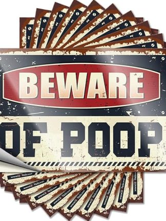 Забавные наклейки «Осторожно, какашки!», юмористические наклейки на автомобиль, пивные таблички для мужской комнаты, 12 x 18 см, 10 штук.