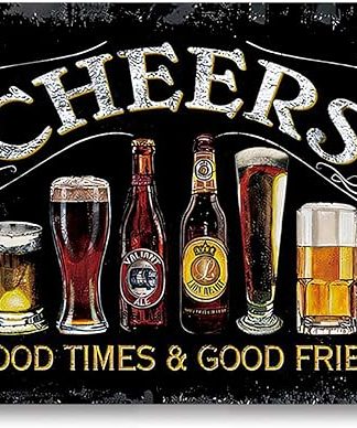 Annlpoy 1 x Жестяная табличка в стиле ретро с пивными надписями для украшения бара, ретро-жестяная табличка для бара, Групповая терапия, ретро-настенное украшение для дома, бара, клуба, 20 x 30 см, нержавеющая конструкция