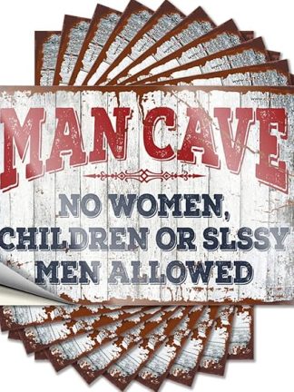 Забавные наклейки с правилами для мужской комнаты, смешные наклейки на машину, таблички с надписями «Пиво» для мужской комнаты, 12 x 18 см, 10 штук.