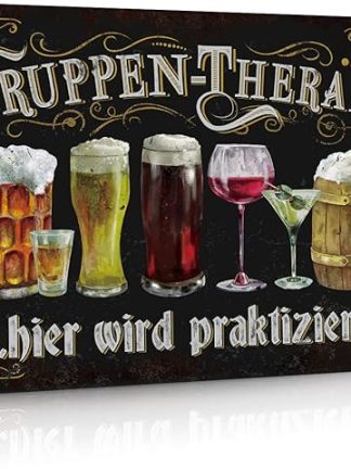 Забавная барная вывеска Putuo Decor «Здесь практикуется групповая терапия», винтажная металлическая настенная вывеска для дома, кафе, бара, клуба, 20 x 30 см.