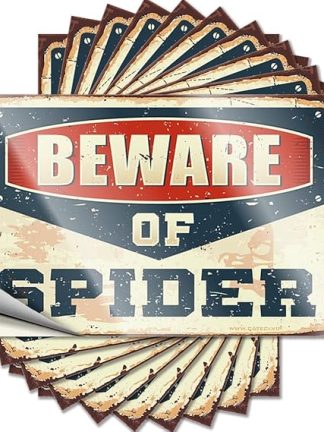 Забавные наклейки «Осторожно, паук!», юмористические наклейки на автомобиль, пивные таблички для мужской комнаты, 12 x 18 см, 10 штук.