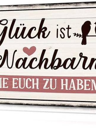 Декоративная жестяная табличка Putuo Decor - Счастье - это иметь таких соседей, как вы - Очаровательное украшение для вашего района