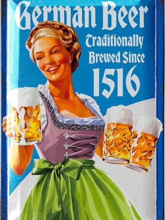 Ретро жестяная табличка «Немецкие пивные традиции с 1516 года» – подарок для любителя пива, забавная табличка с надписью, металлические таблички 20 x 30 см.