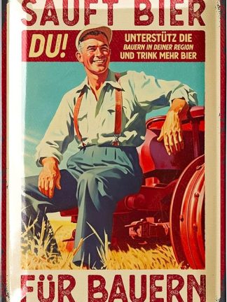 Винтажная настенная вывеска для пива, металлическая вывеска, жестяная вывеска 20 x 30 см, сталь, настенное крепление, вывески на тему пива и винтажа, подарок для любителей пива, вывеска на сельскохозяйственную тематику, вывеска для пивного сада.