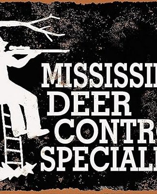 Подарки для специалистов по контролю численности оленей в Миссисипи, модная предупреждающая винтажная пивная вывеска, подарки для дома, модная жестяная вывеска 20,3 x 30,5 см