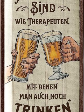 Ретро жестяная табличка с надписью «Лучшие друзья — как терапевты» — забавные надписи, украшение для бара, вечеринки, паба — идея подарка папе на День отца, 16 x 32 см.