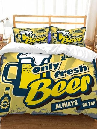 Комплект постельного белья из 100% хлопка, векторная цветная винтажная вывеска пива или буква P, особенно рекомендуется для людей с чувствительной кожей, размер 228x264 см.