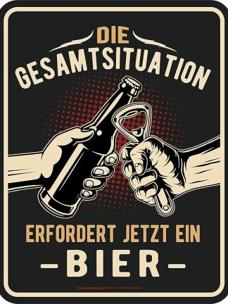 Оригинальная безрамочная декоративная жестяная вывеска для бара – В сложившейся ситуации требуется…