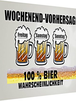 Табличка с прогнозом погоды на выходные для любителей пива | Забавный подарок для пивных ценителей | Декор для бара и дома | 40 см x 30 см