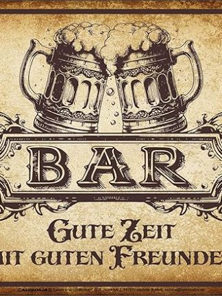 Забавная декоративная жестяная табличка для бара: «Хорошее время в компании хороших друзей».