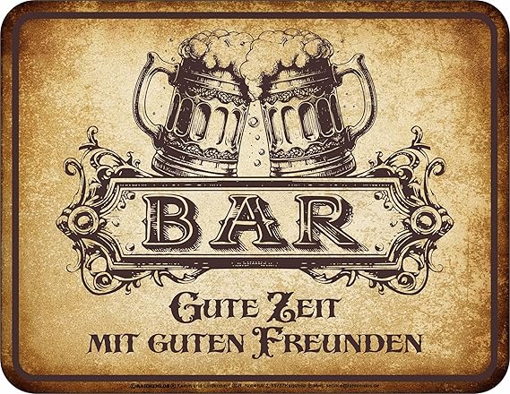 Забавная декоративная жестяная табличка для бара: «Хорошее время в компании хороших друзей».