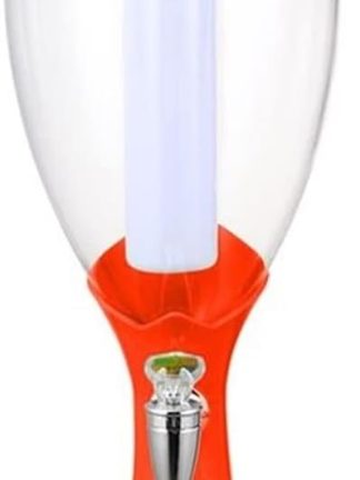 Диспенсер для пива Beer Tower 3 л с LED-подсветкой. Диспенсер для пива, напитков, воды и холодных напитков. Подходит для бара, дома, вечеринки, фуршета (Цвет: золотистый) (F)