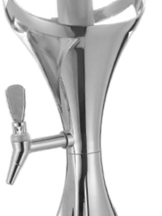 perfk 3L Диспенсер для пива, аксессуар для домашнего бара, большая вместимость, элегантный, с морозильной колонной, диспенсер для вина для KTV, барбекю и улицы, серебристый