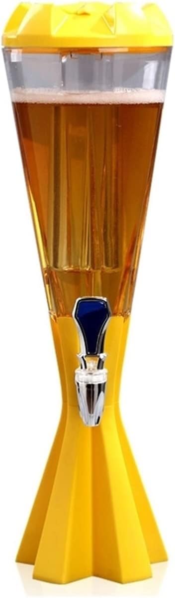 Диспенсер для пива Beer Tower объемом 3 литра, диспенсер для напитков Beer Tower с трубкой для льда и светодиодной подсветкой, диспенсер для пива для кухни и вечеринки (цвет: зеленый) (D)