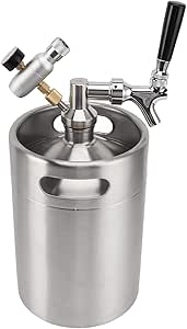 Бочка для кофе из нержавеющей стали, автоматический контейнер для пива для домашнего кафе, пивная кег 5 л с манометром 60 PSI, диспенсер для вина для домашнего приготовления кофе.