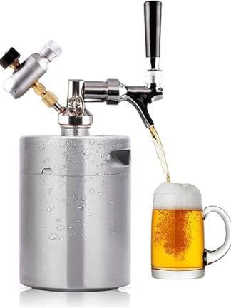 Диспенсер для пива Beer Tower, диспенсер для пивных кегов объемом 3,6 л, система для пивоварения с регулируемым краном, мини-кега для колы из нержавеющей стали.