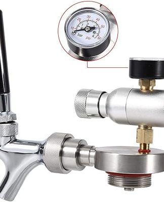 Инжектор CO2 в виде копья, кран для пивных кегов, комплект дозатора для пивных кегов из нержавеющей стали серебристого цвета для мини-кегов и пивных гроулеров объемом 2 л/3,6 л/4 л