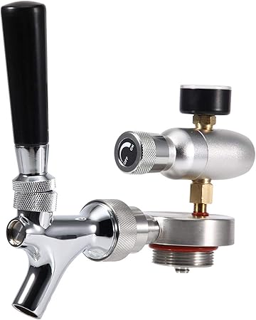 Кран для пива EVTSCAN Beer Spear Faucet, комплект из нержавеющей стали для мини-кегов и пивных бутылок объемом 2 л/3,6 л/4 л.