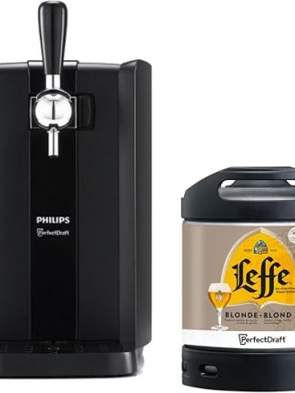 Набор для дегустации черного пива PerfectDraft, включающий кег Leffe Blonde объемом 6 л и домашний диспенсер Philips.