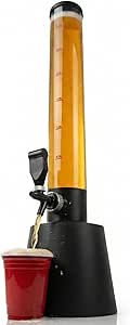 Диспенсер для пива Drinkstuff Gulp Beer Tower Dispenser - 3,5 л для домашних баров, вечеринок и мероприятий – высокая башня для напитков с удобным краном, устойчивым основанием и прозрачной трубкой для пива, коктейлей и безалкогольных напитков.