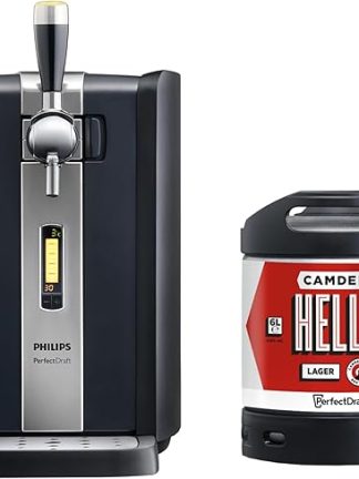 Набор пива PerfectDraft, включающий 6-литровый кег Camden Hells и домашний диспенсер Philips.
