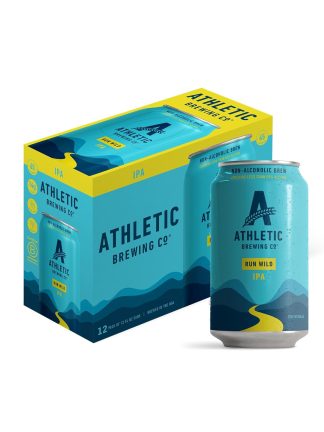 Athletic Brewing Company Craft Non-Alcoholic Beer - 12 Pack x 12 Fl Oz Cans - Run Wild IPA