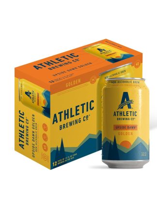 Athletic Brewing Company Craft Non Alcoholic Beer Upside Dawn Golden, 12 Pack 12 FL Oz Cans
